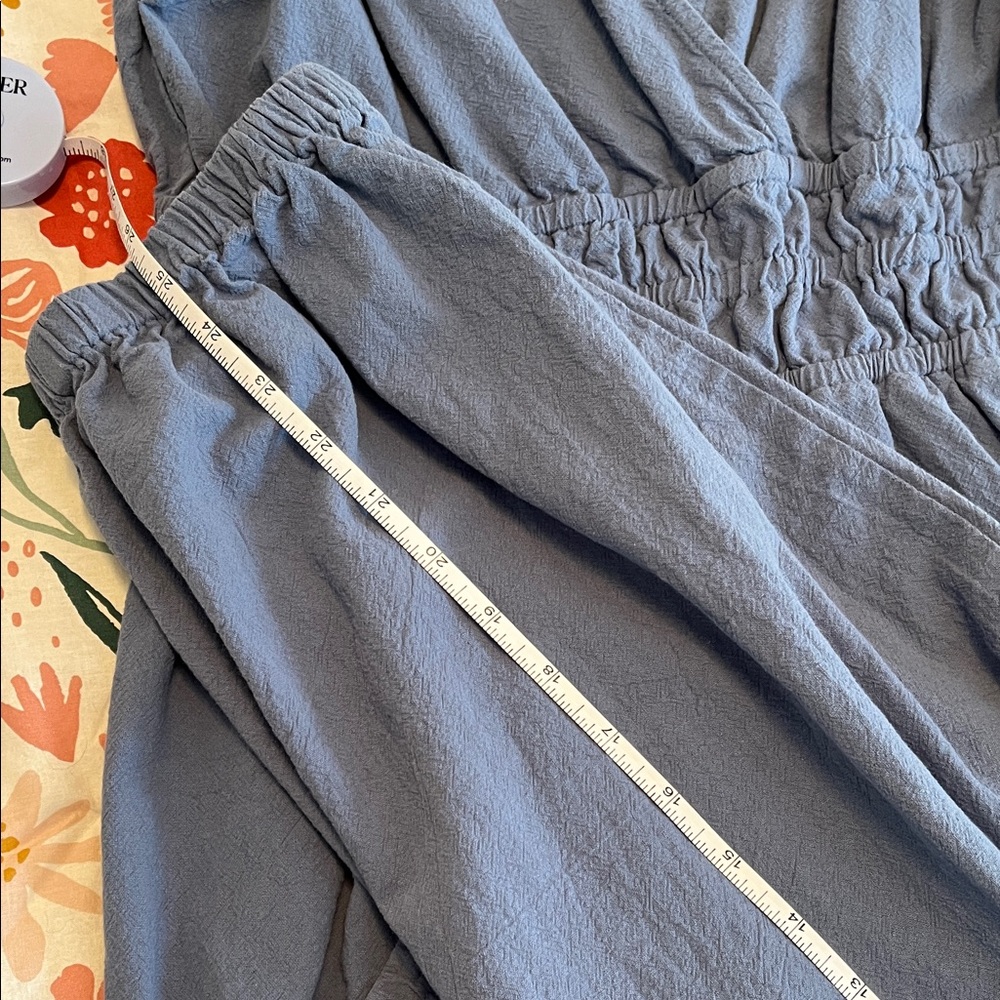 Cider Slate Blue V-Neck Jumpsuit - Picture 6 of 6